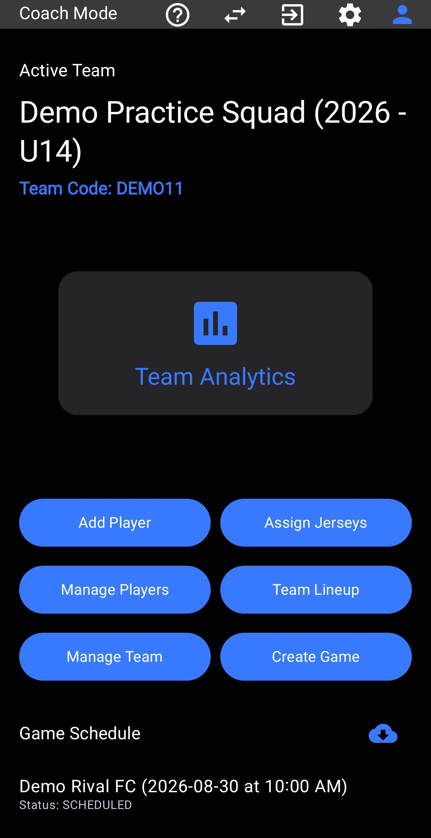 Coach Dashboard