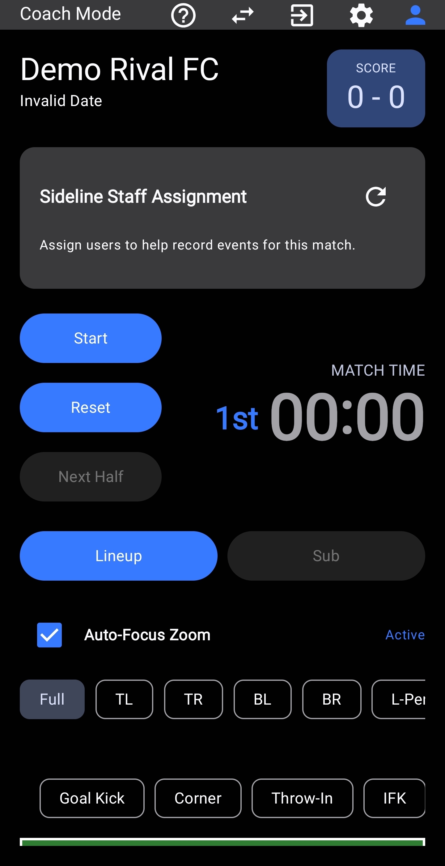 Live Match Console